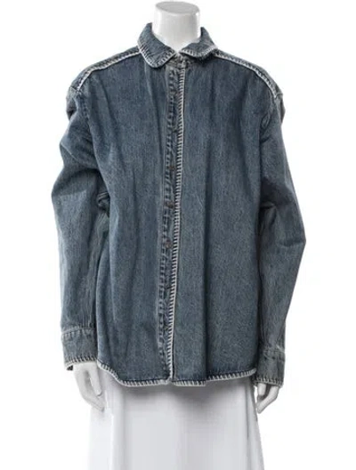 Pre-owned Still Here Denim Jacket In Blue
