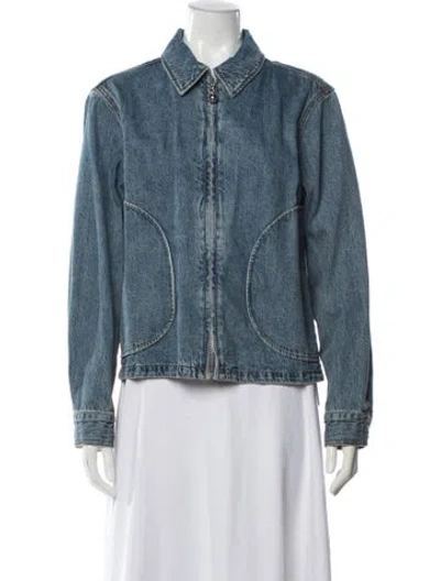 Pre-owned Still Here Denim Jacket In Blue