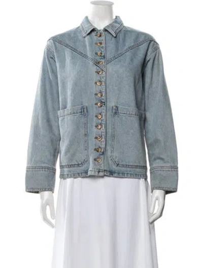 Pre-owned Still Here Denim Jacket In Blue