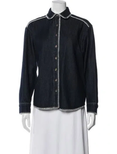 Pre-owned Still Here Denim Jacket In Blue