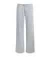 Still Here Drawstring Cool Wide-leg Jeans In Blue