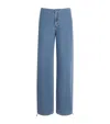 Still Here Drawstring Sport Wide-leg Jeans In Multi