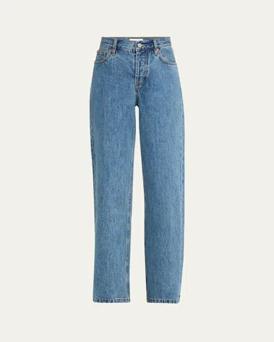 Still Here Everyday Relaxed Mid-rise Jeans In Classic Blue