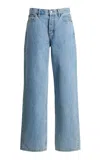 Still Here Everyday Rigid Mid-rise Relaxed-leg Jeans In Blue