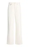 Still Here Everyday Rigid Mid-rise Relaxed-leg Jeans In White