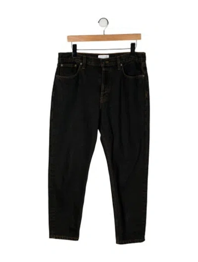 Pre-owned Still Here High-rise Straight Leg Jeans In Black