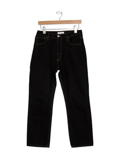 Pre-owned Still Here High-rise Straight Leg Jeans In Black