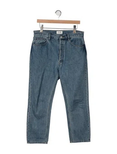 Pre-owned Still Here High-rise Straight Leg Jeans In Blue