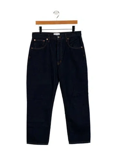 Pre-owned Still Here High-rise Straight Leg Jeans In Blue