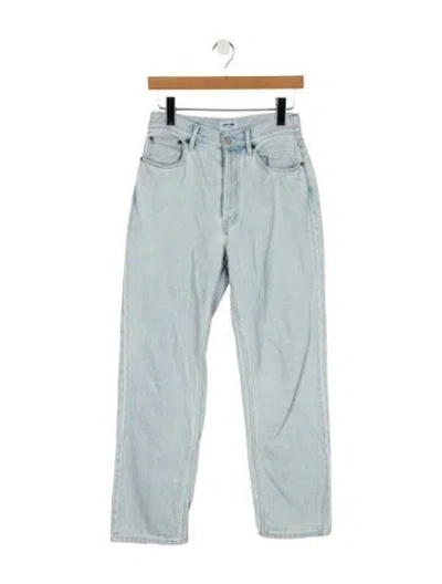 Pre-owned Still Here High-rise Straight Leg Jeans In Blue