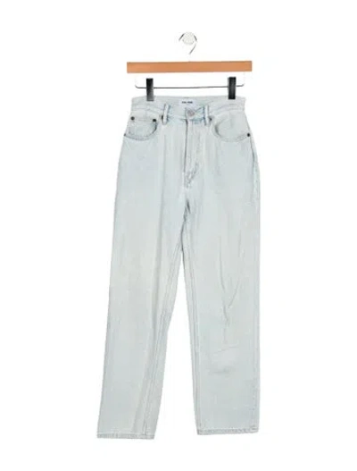 Pre-owned Still Here High-rise Straight Leg Jeans In Blue