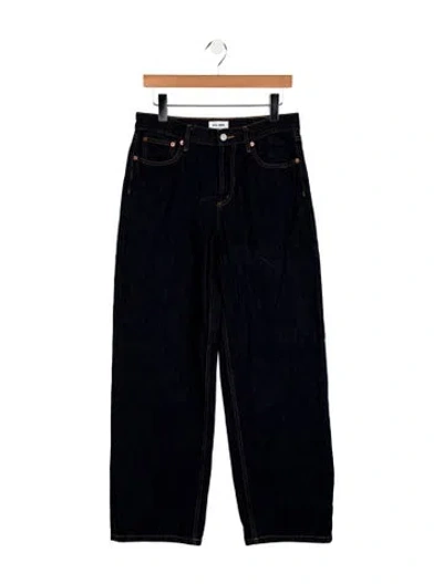Pre-owned Still Here High-rise Straight Leg Jeans In Blue