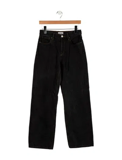 Pre-owned Still Here High-rise Straight Leg Jeans In Blue