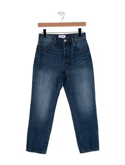 Pre-owned Still Here High-rise Straight Leg Jeans In Blue