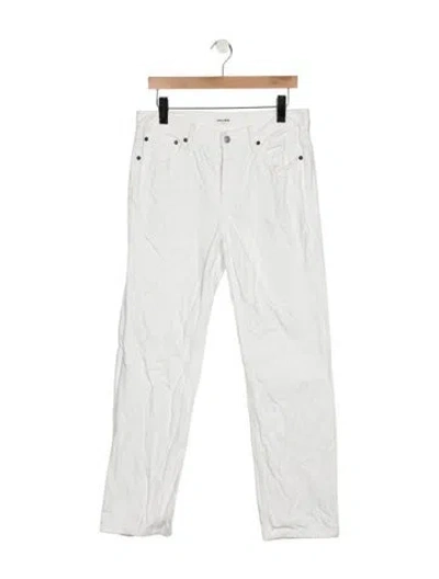 Pre-owned Still Here High-rise Straight Leg Jeans In Blue