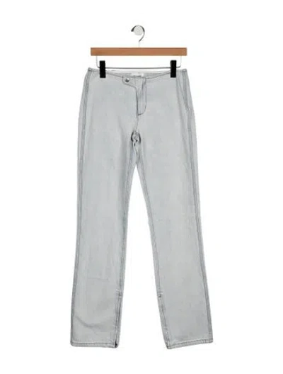Pre-owned Still Here High-rise Straight Leg Jeans In Blue