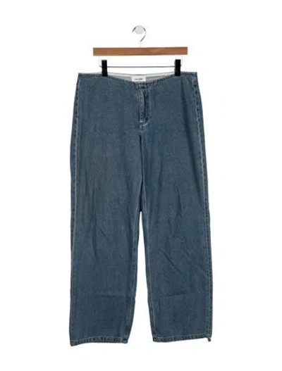 Pre-owned Still Here High-rise Straight Leg Jeans In Blue