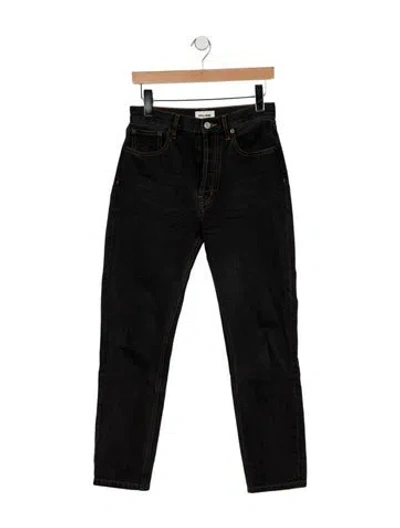 Pre-owned Still Here High-rise Straight Leg Jeans In Blue