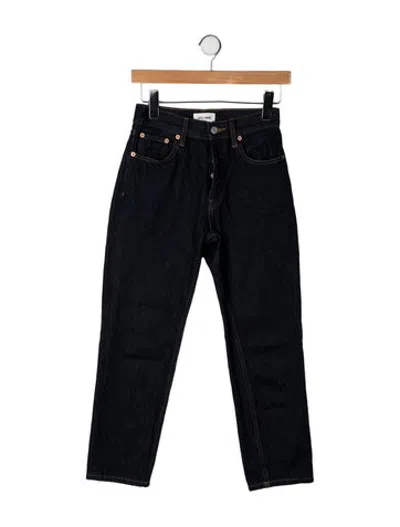 Pre-owned Still Here High-rise Straight Leg Jeans In Blue