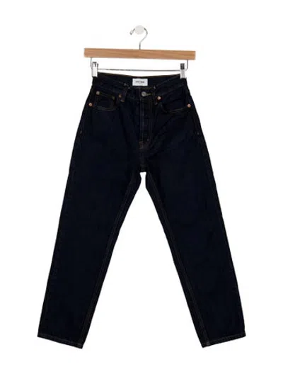 Pre-owned Still Here High-rise Straight Leg Jeans In Blue