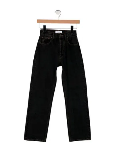 Pre-owned Still Here High-rise Straight Leg Jeans In Blue