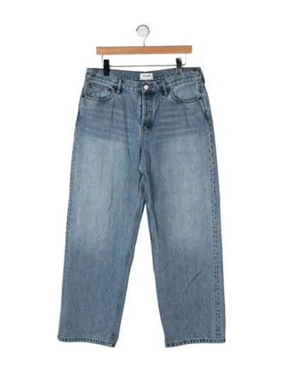 Pre-owned Still Here High-rise Straight Leg Jeans In Blue