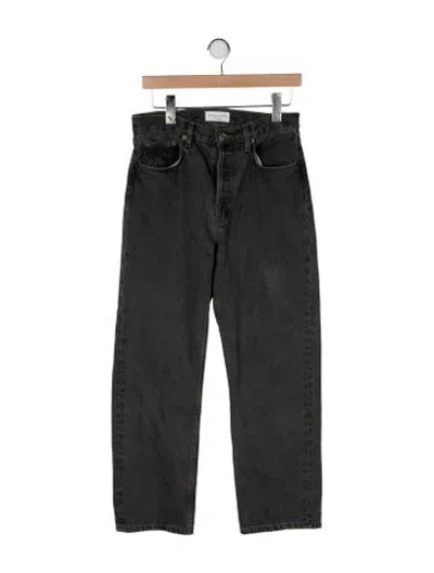 Pre-owned Still Here High-rise Straight Leg Jeans In Gray