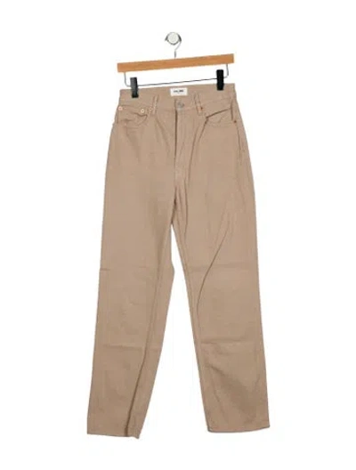 Pre-owned Still Here High-rise Straight Leg Jeans In Gray