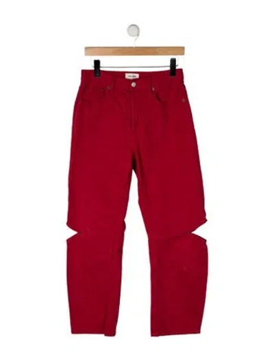 Pre-owned Still Here High-rise Straight Leg Jeans In Multi