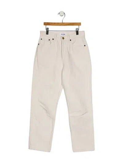 Pre-owned Still Here High-rise Straight Leg Jeans In Neutral