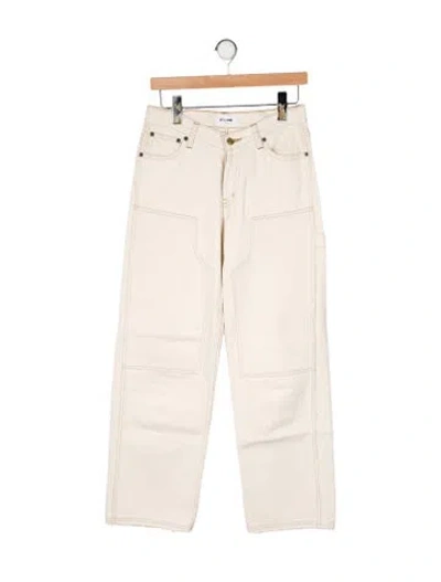 Pre-owned Still Here High-rise Straight Leg Jeans In Neutral