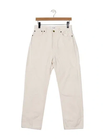 Pre-owned Still Here High-rise Straight Leg Jeans In Neutrals