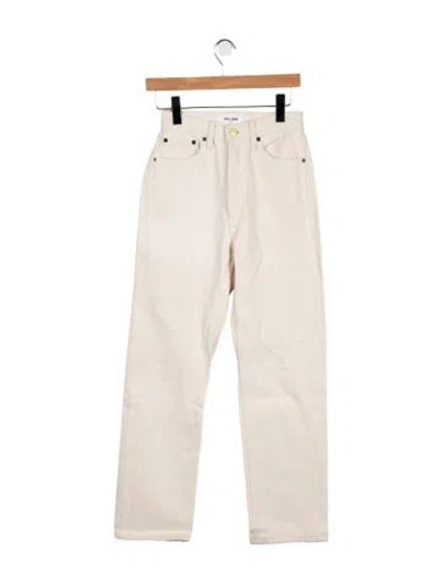 Pre-owned Still Here High-rise Straight Leg Jeans In Neutrals