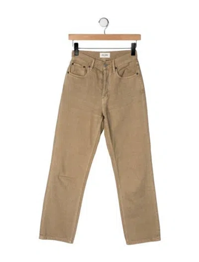 Pre-owned Still Here High-rise Straight Leg Jeans In Neutrals