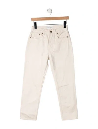 Pre-owned Still Here High-rise Straight Leg Jeans In Neutrals