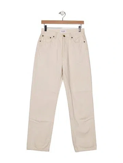 Pre-owned Still Here High-rise Straight Leg Jeans In Neutrals