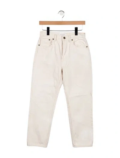 Pre-owned Still Here High-rise Straight Leg Jeans In Neutrals