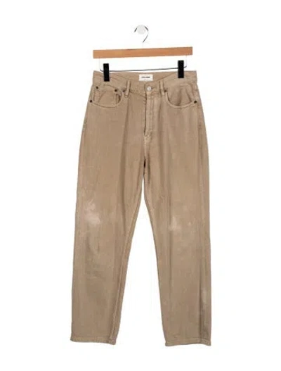Pre-owned Still Here High-rise Straight Leg Jeans In Neutrals