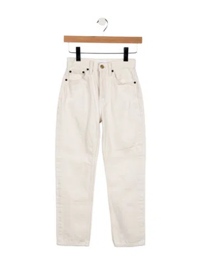 Pre-owned Still Here High-rise Straight Leg Jeans In Neutrals