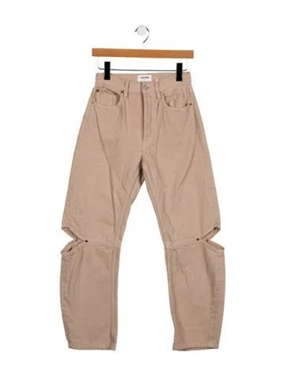 Pre-owned Still Here High-rise Straight Leg Jeans In Pink