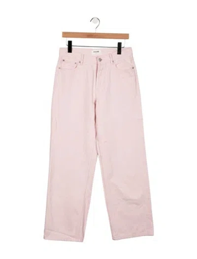 Pre-owned Still Here High-rise Straight Leg Jeans In Pink