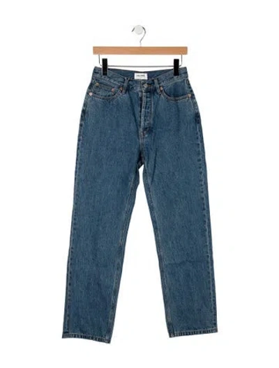 Pre-owned Still Here High-rise Straight Leg Jeans W/ Tags In Blue