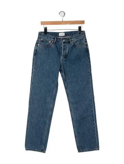 Pre-owned Still Here High-rise Straight Leg Jeans W/ Tags In Blue