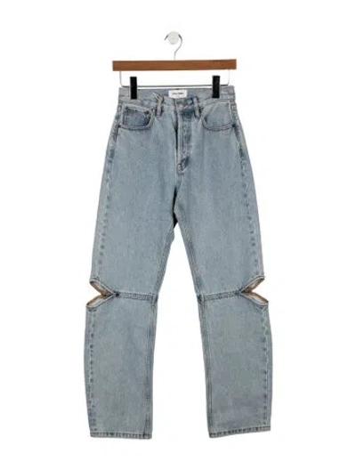 Pre-owned Still Here High-rise Straight Leg Jeans W/ Tags In Blue