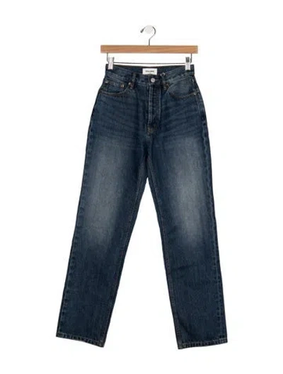 Pre-owned Still Here High-rise Straight Leg Jeans W/ Tags In Blue