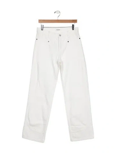 Pre-owned Still Here High-rise Straight Leg Jeans W/ Tags In White