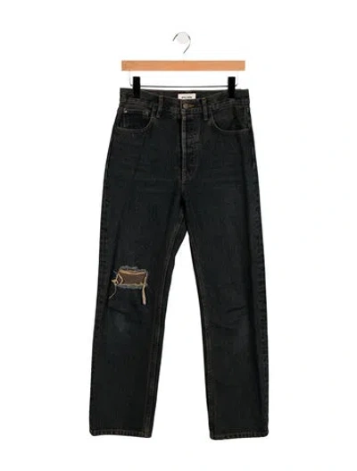 Pre-owned Still Here High-rise Wide Leg Jeans In Black