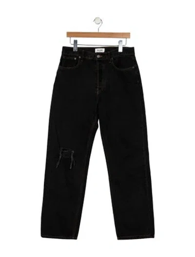 Pre-owned Still Here High-rise Wide Leg Jeans In Black