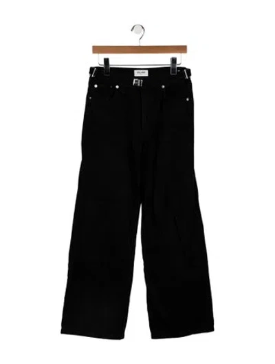Pre-owned Still Here High-rise Wide Leg Jeans In Black