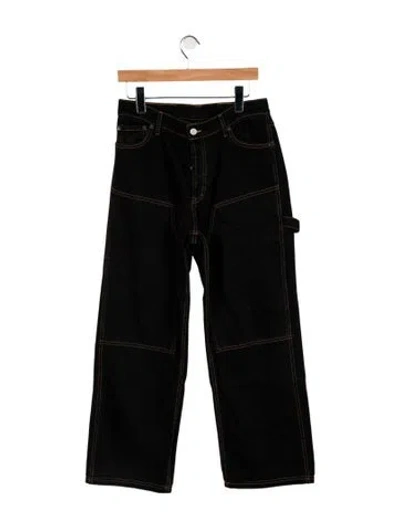 Pre-owned Still Here High-rise Wide Leg Jeans In Black